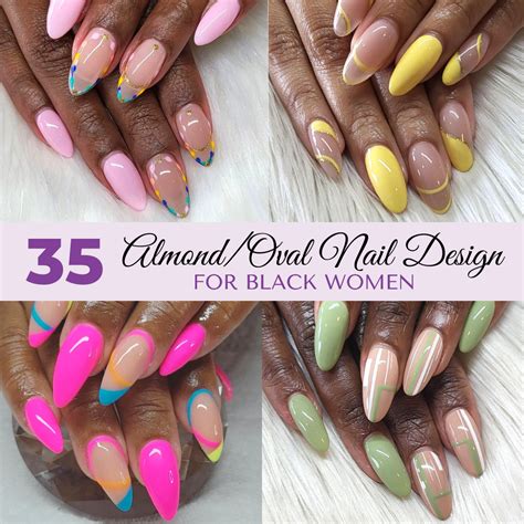 oval nail art designs|almond trendy oval nail designs.